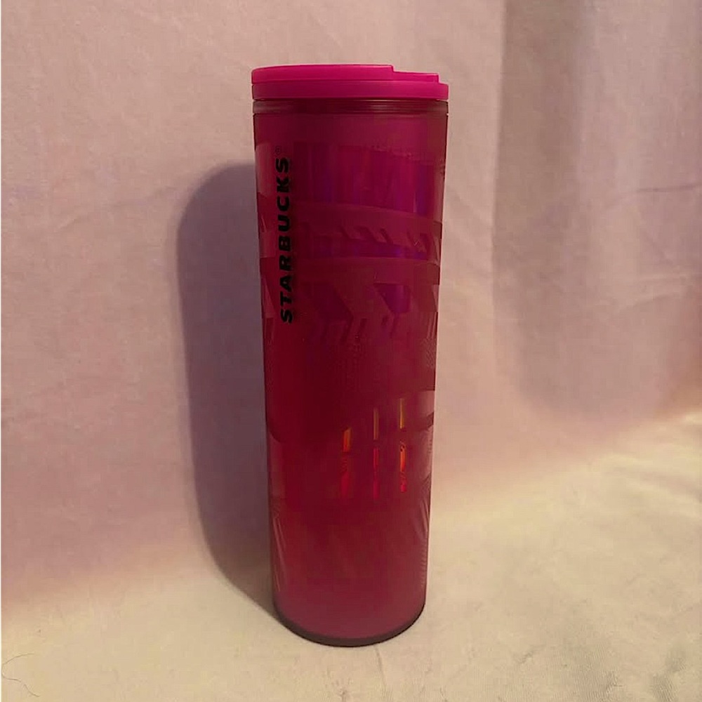 Starbucks 2021 Holiday Hot Pink tumbler